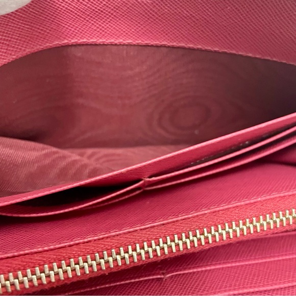 Prada Saffiano Leather Fiocco Bow Peonia Wallet - Picture 11 of 13